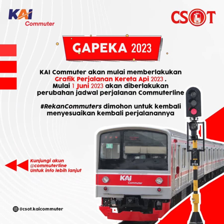 GAPEKA 2023 train schedule change notice